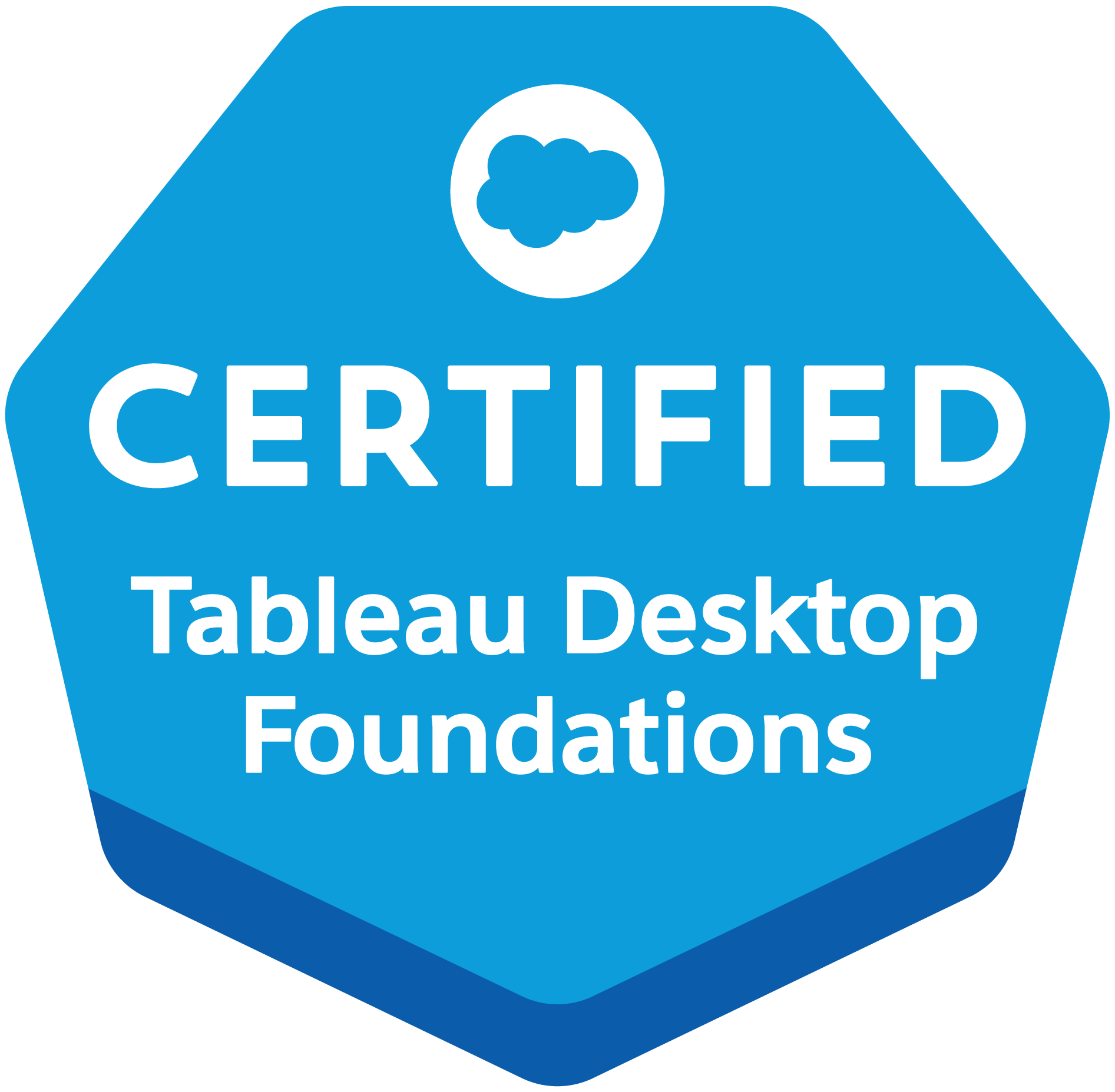 Salesforce Certified Tableau Desktop Foundations 인증 배지
