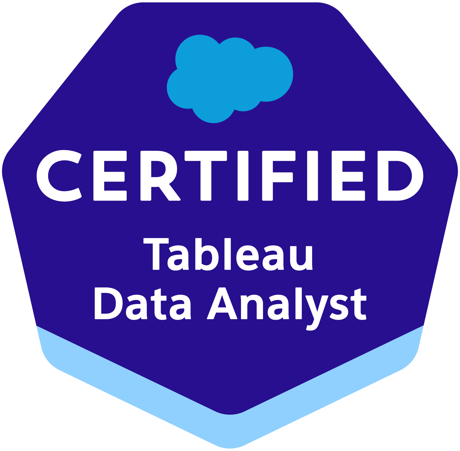 Salesforce Certified Tableau Data Analyst 인증 배지